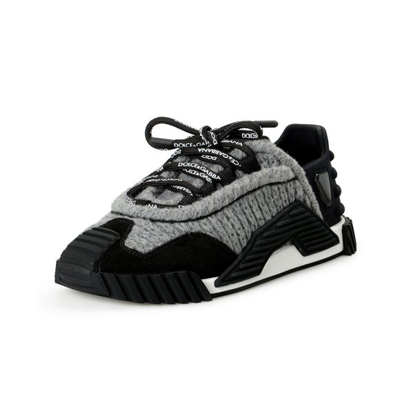 Dolce & Gabbana Women's Logo Print NS1 Wool Leather Athletic Sneakers Shoes - Picture 1 of 8